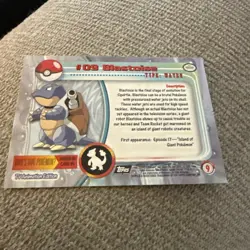 2000 Topps Pokemon TV Animation Series Blastoise #9 Foil Card LP Vintage - Image 4