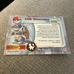 2000 Topps Pokemon TV Animation Series Blastoise #9 Foil Card LP Vintage - Image 5