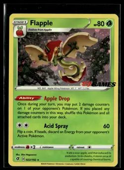 Flapple 022/192 EB Games Rebel Clash Rare Holo Pokemon - Image 1