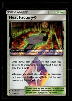 Heat Factory ◇ 178/214 Lost Thunder Rare Prism Star Pokemon - Image 1