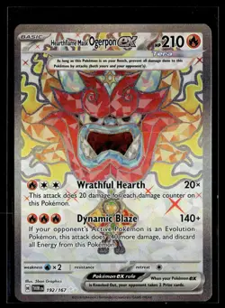 Hearthflame Mask Ogerpon ex 192/167 Twilight Masquerade Ultra Rare Pokemon - Image 1