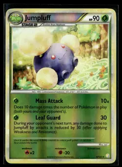 Jumpluff 6/123 HeartGold & SoulSilver Reverse Holo Rare Holo Pokemon - Image 1