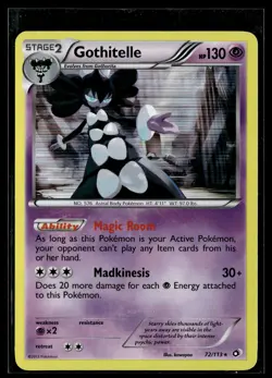 Gothitelle 72/113 Legendary Treasures Rare Holo Pokemon - Image 1