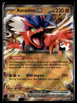 Koraidon ex 125/198 Scarlet & Violet Double Rare Pokemon - Image 1