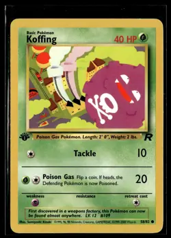 Koffing 58/82 Team Rocket Common Pokemon - Image 1