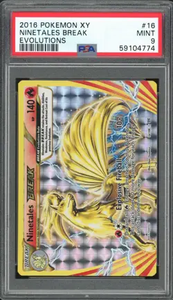 NINETALES BREAK 16/108 EVOLUTIONS POKEMON PSA 9 MINT - Image 1