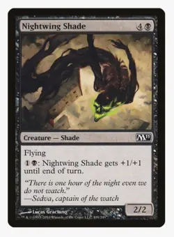 MTG Nightwing Shade #109 Magic 2011 (M11) Card in Protective Sleeve - Image 1