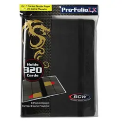 BCW LX Album Pro-Folio 8-Pocket Black 1-PF8LX-BLK Card Storage Pokemon Magic MTG - Image 1