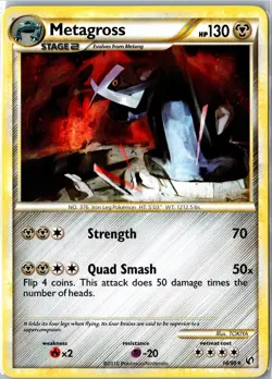 Pokemon Card - Metagross 18/90 HGSS Undaunted Rare Moderately Played - Image 1