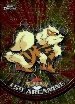 Pokemon Card -Arcanine 2000 Topps Chrome TV Animation Edition #59 Card - Image 1