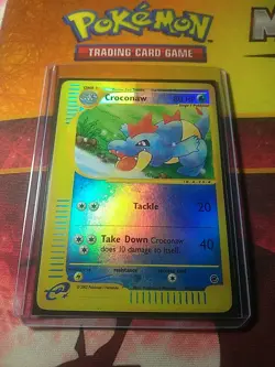 Pokemon TCG Croconaw Reverse Holo Card 74/165 Expedition Base Set LP 2002 - Image 1