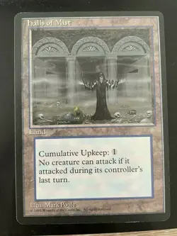 MTG ICE AGE HALLS OF MIST NM MAGIC THE GATHERING LAND RARE CARD ENGLISH - Image 1