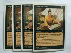 MTG 4X PORTAL THREE KINGDOMS IMPERIAL EDICT MINT P3K ENGLISH BLACK COMMON CARD - Image 4