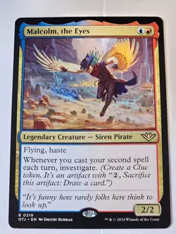 MTG- Malcolm, the Eyes - Outlaws of Thunder Junction - Image 1