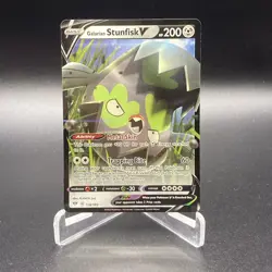 Galarian Stunfisk V 128/189 - Darkness Ablaze Pokemon Card - Image 1