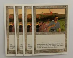 MTG 4X PORTAL THREE KINGDOMS VOLUNTEER MILITIA NM P3K MAGIC THE GATHERING WHITE - Image 1
