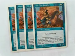 MTG 4X PORTAL THREE KINGDOMS WU ELITE CAVALRY NM/M P3K COMMON BLUE ENGLISH - Image 4