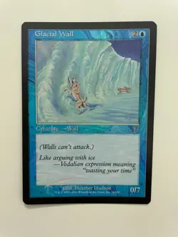 MTG FOIL 7TH EDITION GLACIAL WALL NM MAGIC THE GATHERING CREATURE BLUE UNCOMMON - Image 4