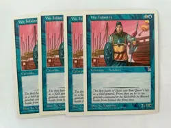 MTG 4X PORTAL THREE KINGDOMS WU INFANTRY NM/M P3K COMMON BLUE ENGLISH CREATURE - Image 4