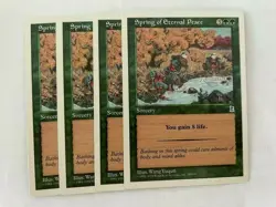 MTG 4X PORTAL THREE KINGDOMS SPRING OF ETERNAL PEACE NM/M P3K COMMON ENGLISH - Image 4