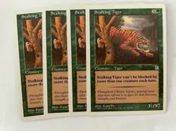 MTG 4X PORTAL THREE KINGDOMS STALKING TIGER NM/M P3K COMMON ENGLISH CREATURE - Image 4