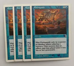 MTG 4X PORTAL THREE KINGDOMS EXTINGUISH MINT P3K MAGIC THE GATHERING BLUE COMMON - Image 3