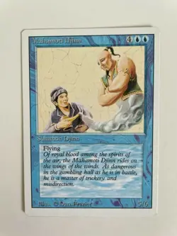MTG REVISED EDITION MAHAMOTI DJINN NM/M MAGIC THE GATHERING CREATURE RARE BLUE - Image 3