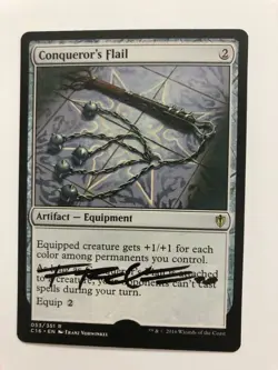 MTG ARTIST PROOF COMMANDER 2016 CONQUEROR'S FLAIL SIGNED BY FRANZ VOHWINKEL RARE - Image 3