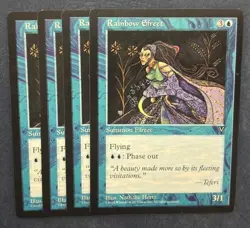 MTG 4X VISIONS RAINBOW EFREET NM MAGIC THE GATHERING RARE CREATURE BLUE ENGLISH - Image 5
