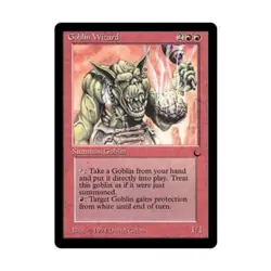WotC MtG The Dark Goblin Wizard (R) NM - Image 1