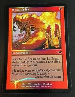 Sceau de feu PREMIUM / FOIL VF Poor - Seal of Fire Nemesis - Mtg Magic - - Image 1