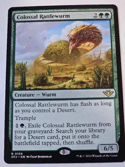 MTG- Colossal Rattlewurm - Outlaws of Thunder Junction - Image 1