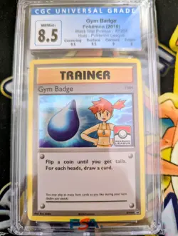 XY Black Star Promo Misty Gym Badge XY204 Pokemon League CGC 8.5 - Image 1
