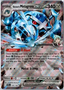 Steven's Metagross ex Double Rare 145/182 Destined Rivals Near Mint - Image 1