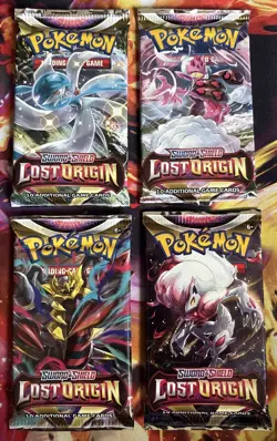 Pokemon Lost Origin Pack Art Set / 4x Factory Sealed Booster Packs - Image 1