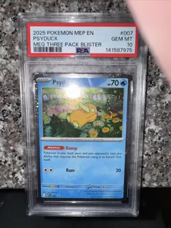 Pokemon Mega EVO Black Star Promo Psyduck Holo PSA 10 ⭐⭐ - Image 1