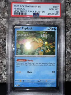 Pokemon Mega EVO Black Star Promo Psyduck Holo PSA 10 ⭐⭐ - Image 2