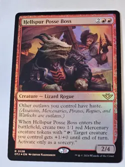 MTG- FOIL Hellspur Posse Boss - Outlaws of Thunder Junction - Image 1