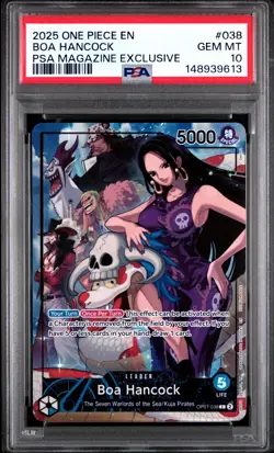 2025 ONE PIECE PROMOS PSA MAGAZINE EXCLUSIVE #038 BOA HANCOCK PSA 10 - Image 1