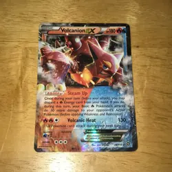 Volcanion EX ~ 26/114 ~ Half art ~ STEAM SIEGE ~ MODERATE PLAY ~ Pokemon Card - Image 1