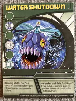 Bakugan Battle Brawlers Water Shutdown Green Ability Card 43/48d Tayghen - Image 3