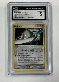Pokemon Latios Gold Star EX Deoxys Holo Ultra Rare #106 CGC 5 - Image 1