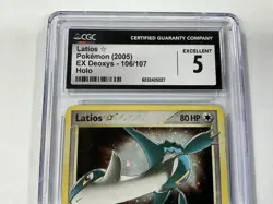 Pokemon Latios Gold Star EX Deoxys Holo Ultra Rare #106 CGC 5 - Image 5