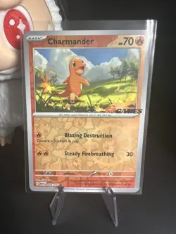 Charmander 004/165 EB GAMES Reverse Holo 151 Stamped Promo AUS Pokemon TCG NM+ - Image 1