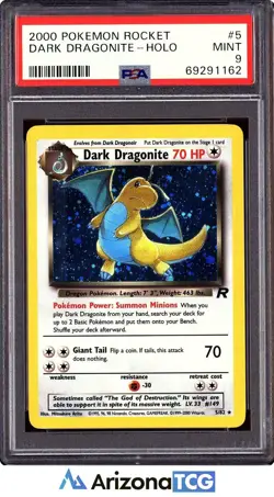 Pokemon 2000 Dark Dragonite 5/82 Holo Team Rocket PSA 9 - Image 1