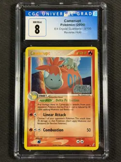 Pokemon Cards CGC 8 NM/Mint Camerupt Rev Holo Crystal Guardians 2006 3/100 - Image 1