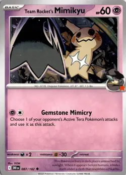 Team Rocket's Mimikyu 087/182 SV10: Destined Rivals Pokemon Card TCG - Image 1