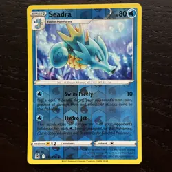 Seadra 036/196 Pokemon Lost Origin SWSH Reverse Holo Uncommon Card NM - Image 1