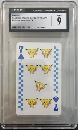 Pikachu Pokemon Playin Cards (1998) Pipipi Adventure Seven of spades - Image 1