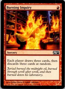 MTG Magic The Gathering M10 Burning Inquiry LP See Scan A - Image 1